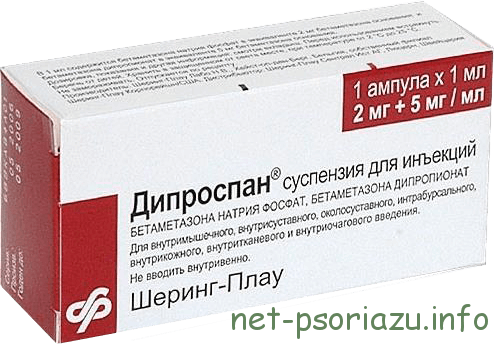 Уколы Дипроспан для лечения псориаза