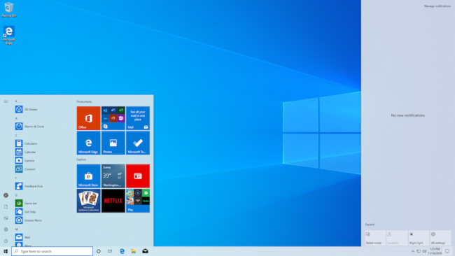 Внешний вид Windows 10