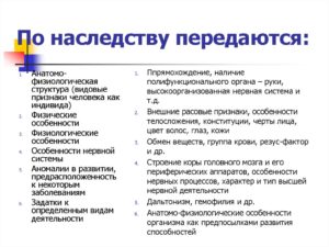Что по наследству передается от отца
