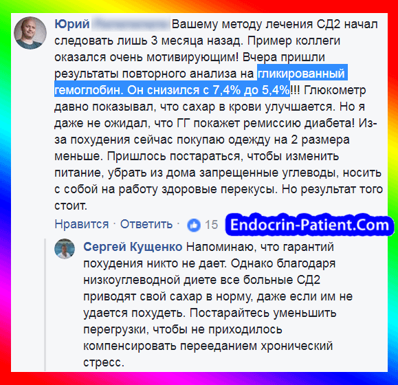 Диета при диабете 2 типа: отзыв пациента