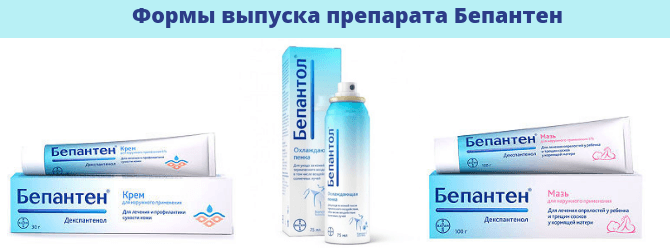 Формы выпуска препарата Бепантен