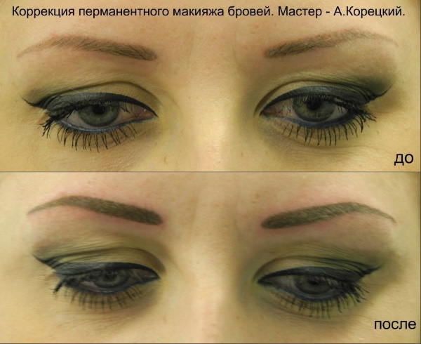 Коррекция перманентного макияжа бровей. Как происходит заживление, уход